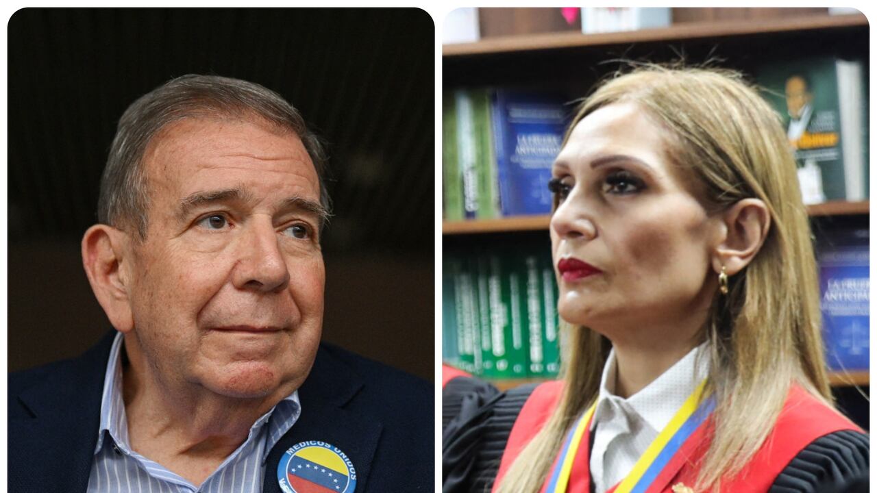 El candidato opositor Edmundo González y la presidente del TSJ de Venezuela, Caryslia Rodríguez.