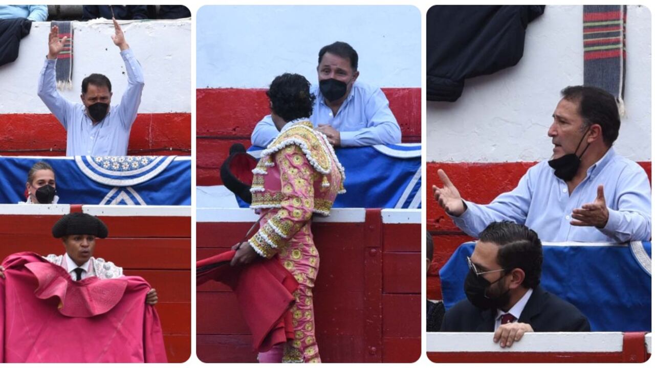 César Rincón, maestro del toreo mundial, impartió lecciones desde el callejón a tres novilleros en la primera tarde de toros de la feria de Manizales 2022.