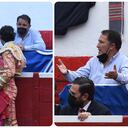 César Rincón, maestro del toreo mundial, impartió lecciones desde el callejón a tres novilleros en la primera tarde de toros de la feria de Manizales 2022.