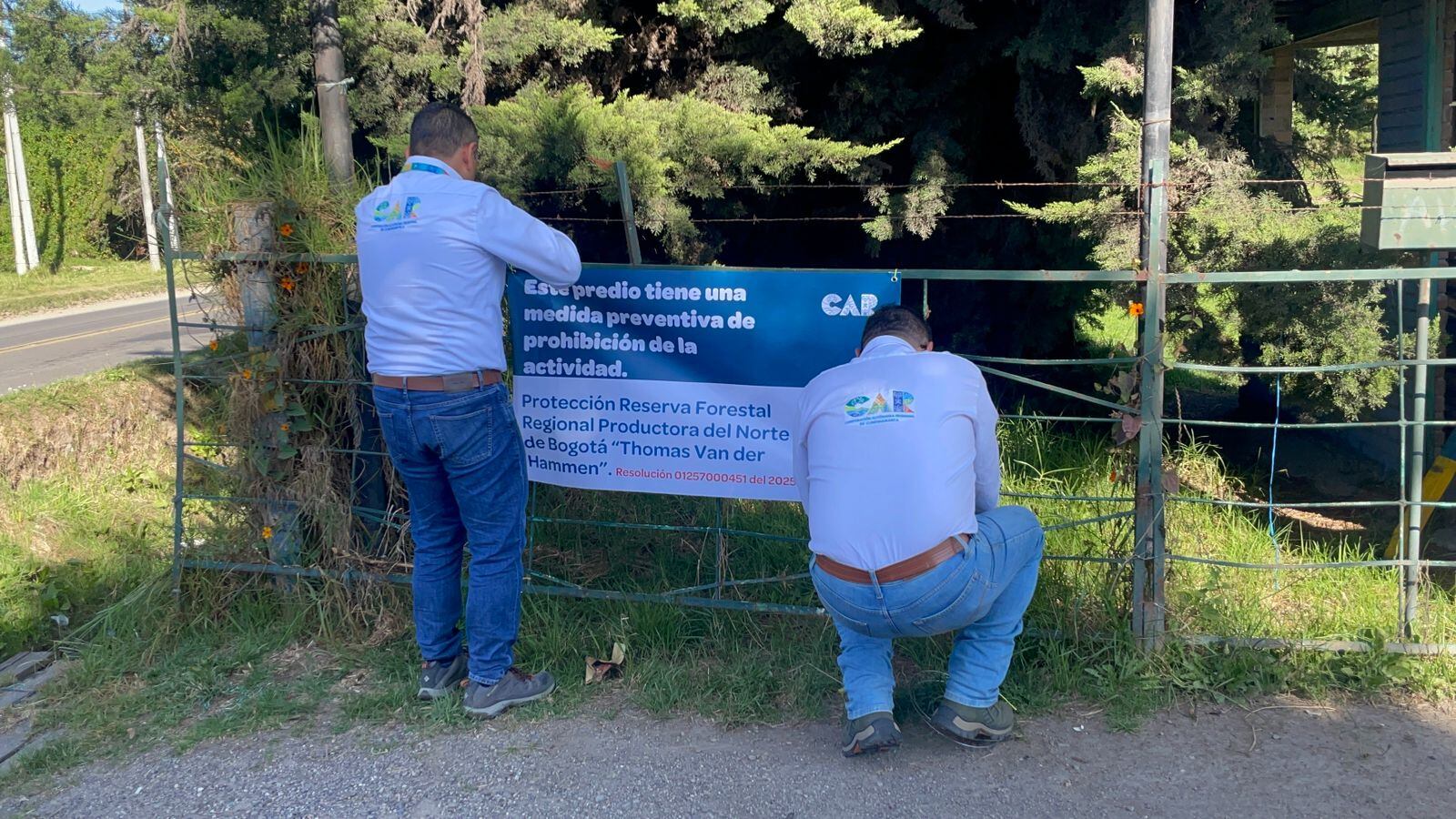 Intervención ilegal en la Reserva Thomas Van der Hammen.