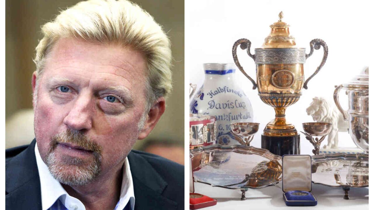 La casa Wyles Hardy subastará 82 preciados artículos que Boris Becker acumuló en sus años como tenista profesional. Fotos: Afp