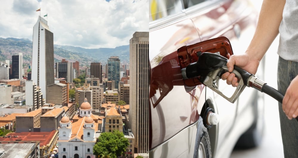 Precio de la gasolina en Medellín.