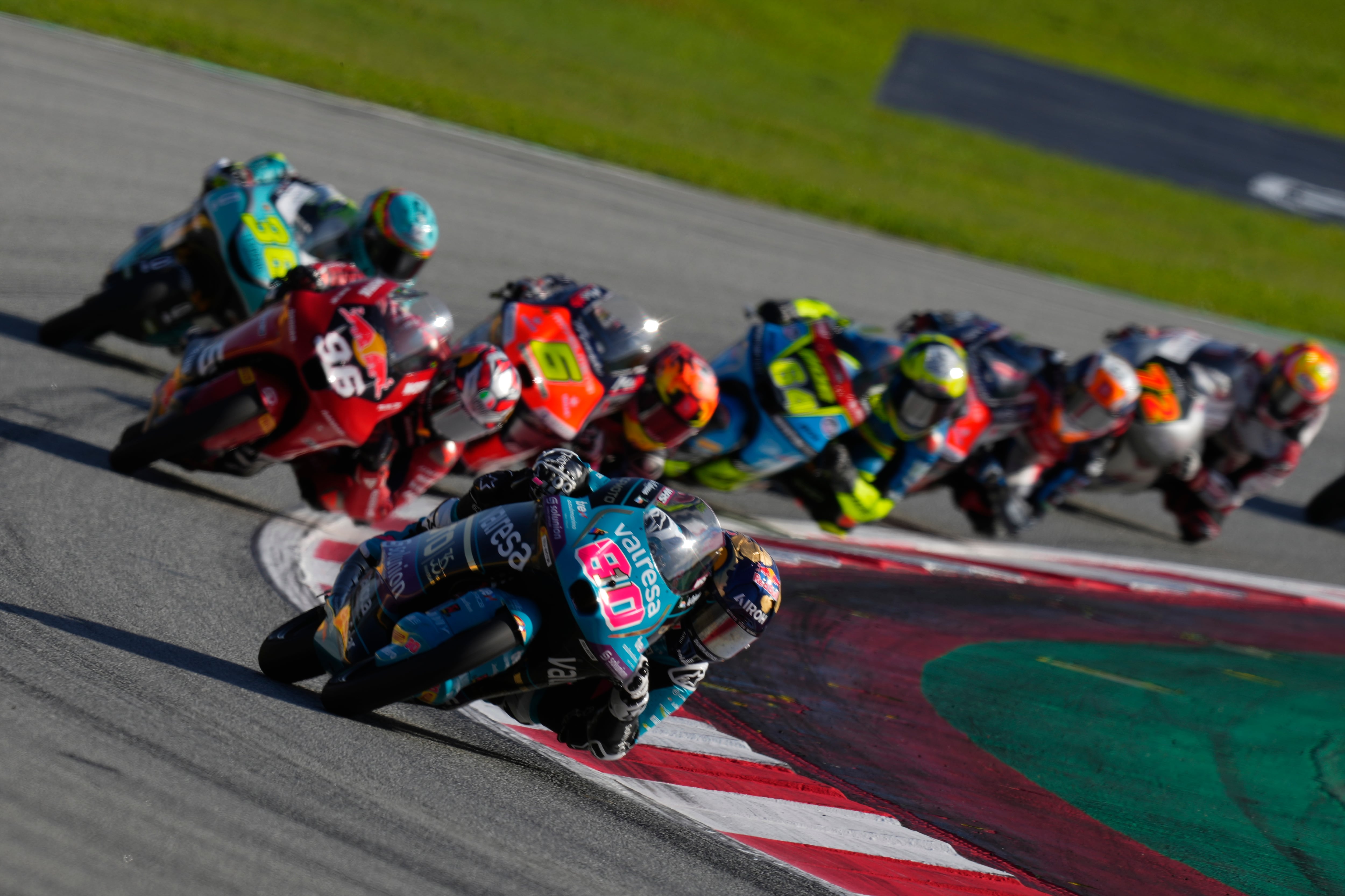 David Alonso (80) of Colombia and CFMoto Gaviota Aspar Team during the race of the Motul Solidarity Grand Prix of Barcelona at Circuit de Barcelona-Catalunya on November 17, 2024 in Barcelona, Spain. (Photo by Jose Breton/Pics Action/NurPhoto via Getty Images)