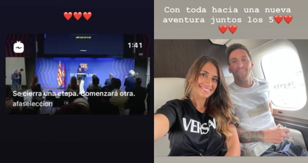 Lionel Messi junto a su esposa Antonella