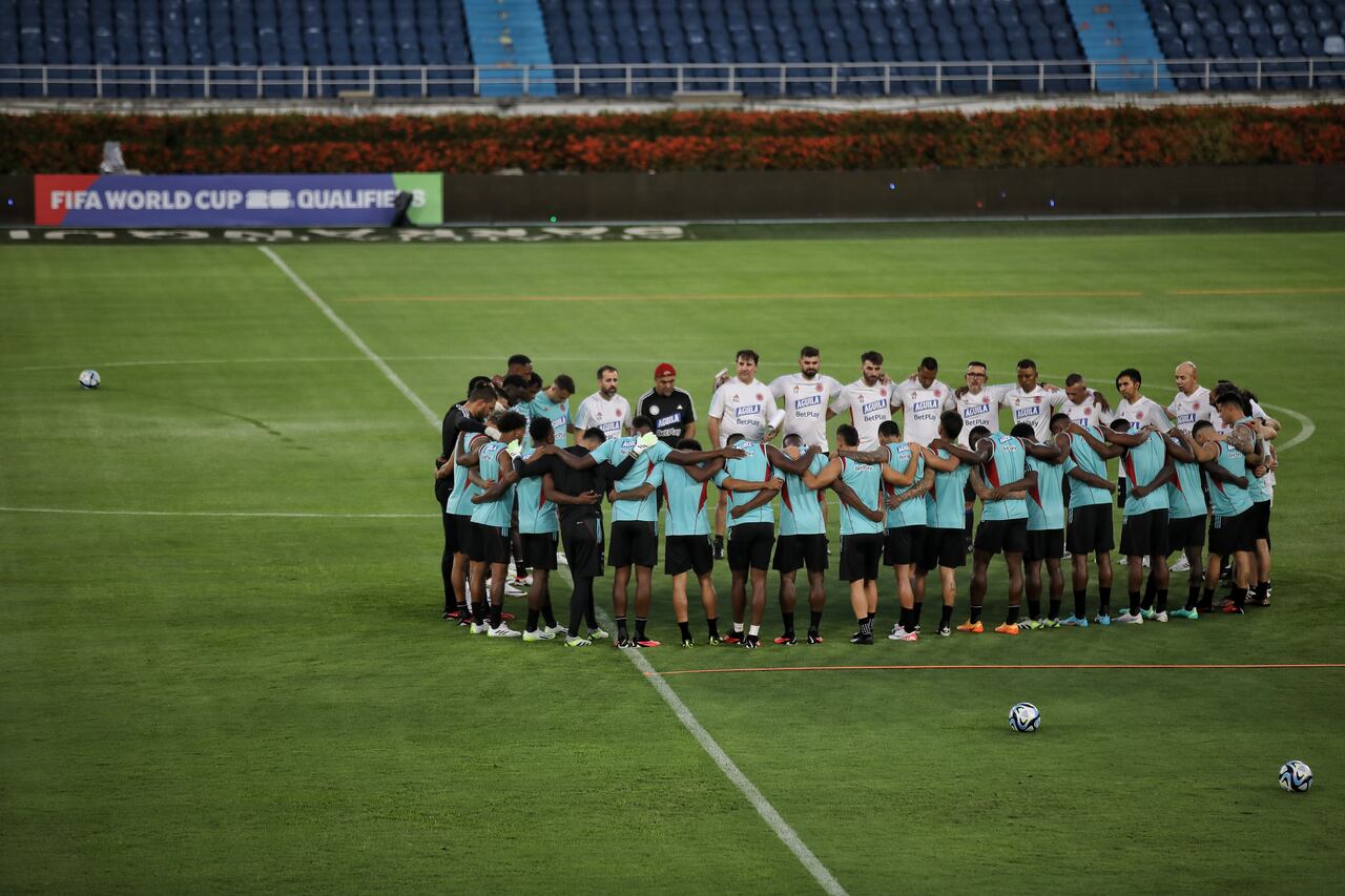 Eliminatorias al mundial, calentamiento previo al partido en Barranquilla contra la selección de Venezuela