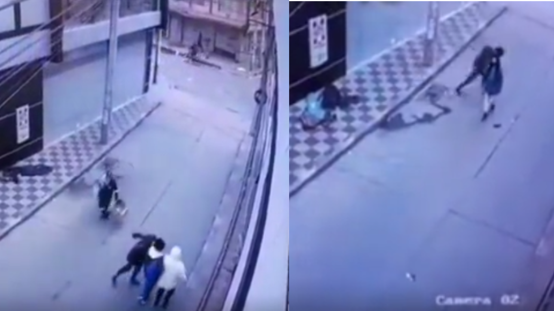 En cámara quedaron las agresiones de un habitante de calle a varias mujeres, en Bogotá.