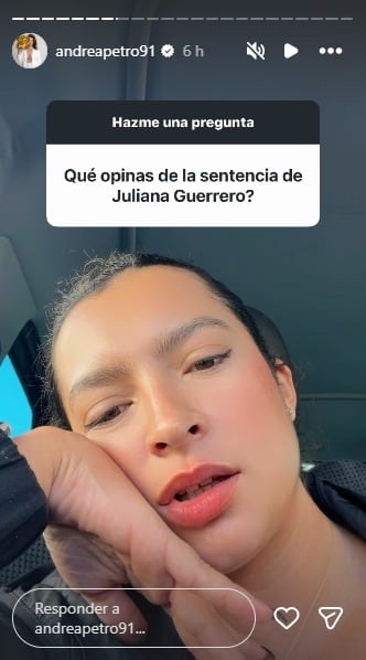 Andrea Petro habló de Juliana Guerrero