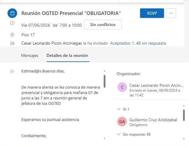 Correo de César Picón.