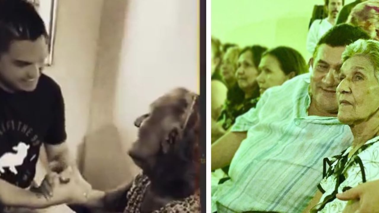 Elder Dayán Díaz y Poncho Zuleta al lado de Elvira Maestre, quien murió este martes 14 de mayo.