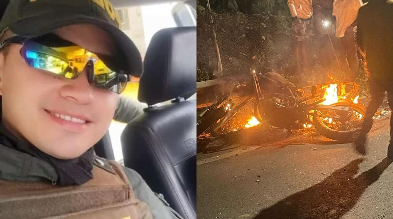 El patrullero Duvan Montoya Moreno perdió la vida en el lugar de los hechos.
