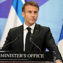 El presidente francés, Emmanuel Macron, abogó por una coalición contra Hamás.