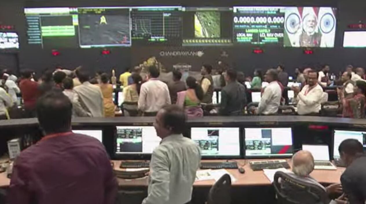 La llegada de la nave Chandrayaan-3 fue seguida en vivo por el primer ministro indio Narendra Modi.