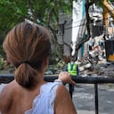Demolición del Edificio María Mercedes en el barrio Cuarto de Legua.
