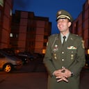 Mayor dela Policia Vianey Javier Rodriguez Porras liberado en la Operacion Jaque
Bogota junio 18 2009
foto Guillermo Torres Semana