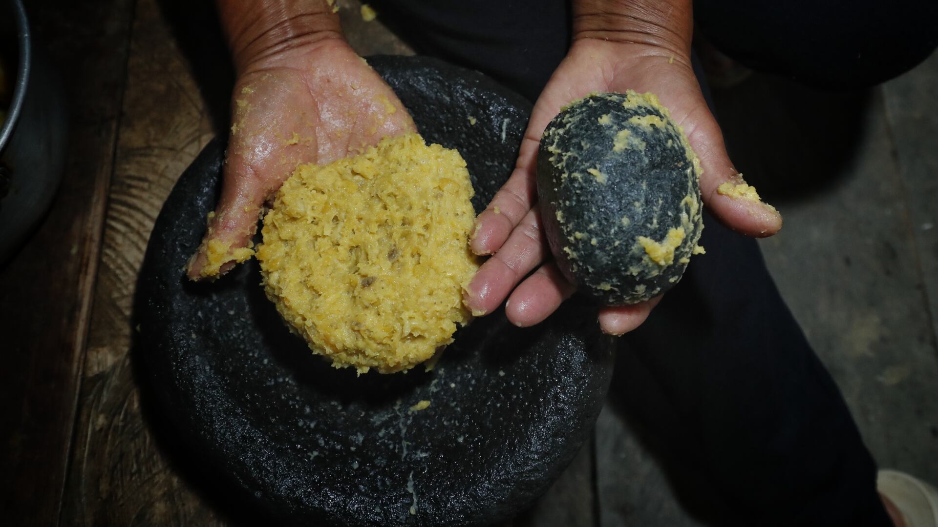 La piedra de majar bala se encuentra en la mayoría de las familias de las comunidades indígenas del territorio.