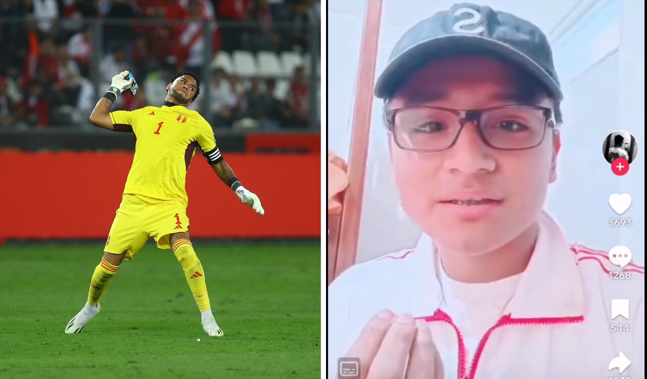 Pedro Gallese y el joven al que le tiró el celular en pleno campo