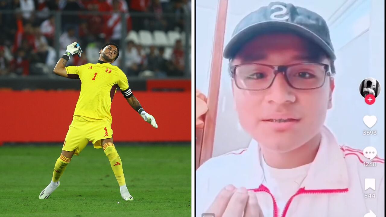 Pedro Gallese y el joven al que le tiró el celular en pleno campo