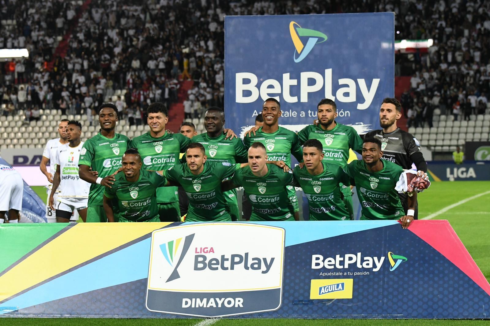 Imagen del partido entre Independiente Once Caldas y La Equidad por la fecha 1 del Grupo B de los cuadrangulares semifinales de la Liga colombiana 2024.