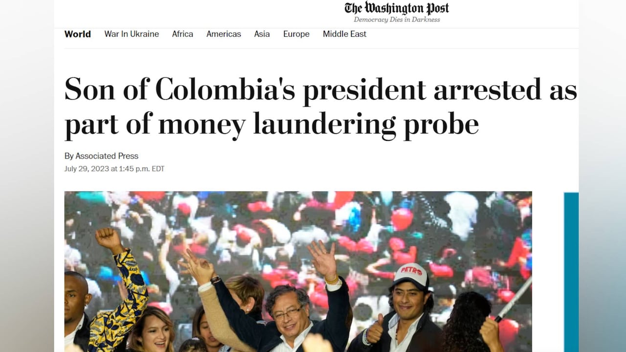 El diario explicó que el dinero por el que está investigado Nicolás Petro corresponde a “fondos que presuntamente recaudó de narcotraficantes condenados”.