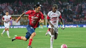 Imagen del juego entre Deportivo Independiente Medellín y Santa Fe.