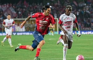 Imagen del juego entre Deportivo Independiente Medellín y Santa Fe.