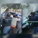 Un hombre ebrio es reprendido por la comunidad tras protagonizar fuerte accidente que deja dos personas heridas.