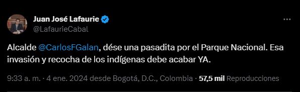 Foto: X @LafaurieCabal