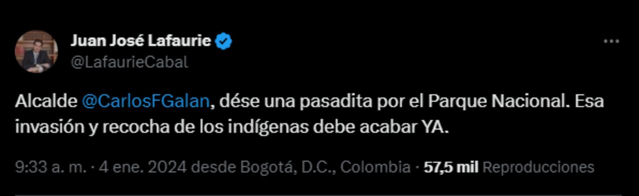 Foto: X @LafaurieCabal