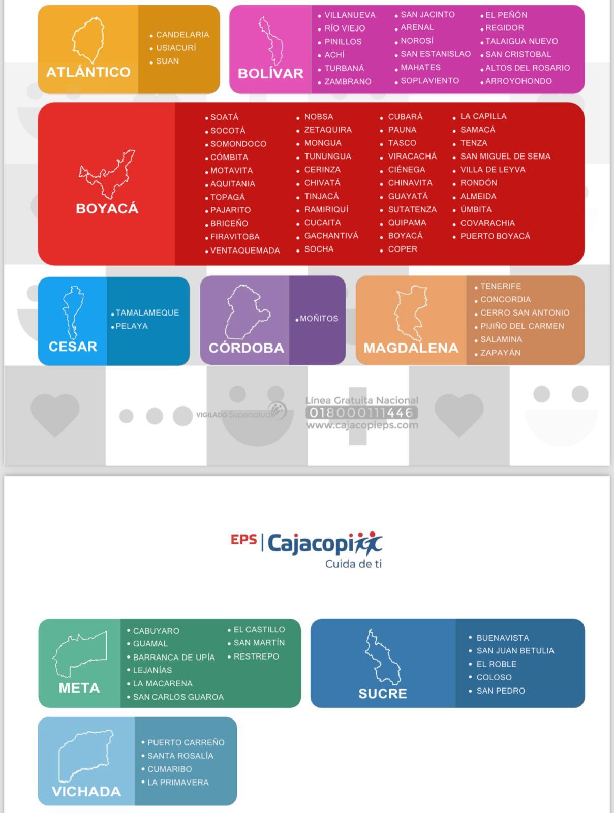 Estos son los municipios en los que la EPS solicitará el retiro voluntario del funcionamiento