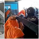 Imagen de izquierda corresponde a uno de los ataques con carro bomba. La segunda imagen hace referencia al traslado de presos de Guayaquil a otros puntos del país.