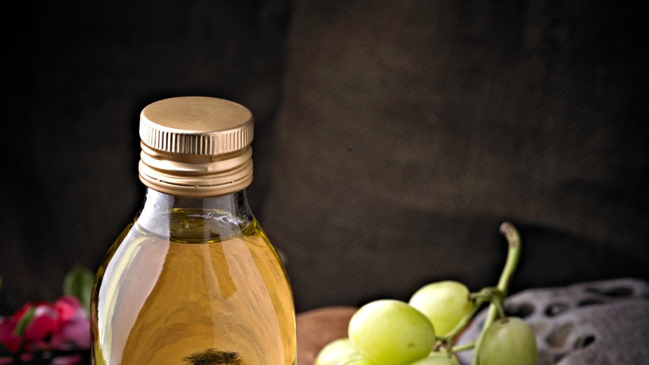 Grapeseed Oil in a Bottle.