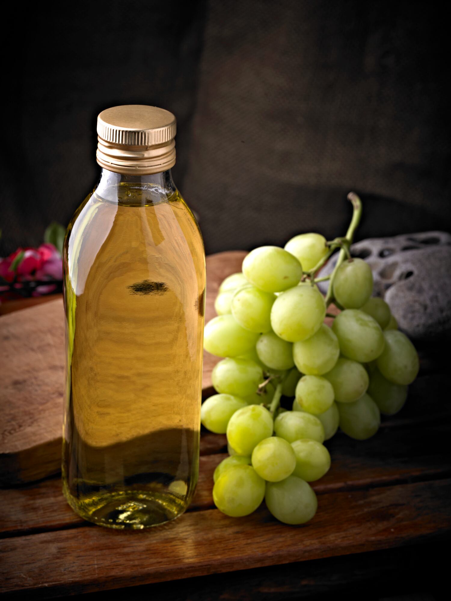 Grapeseed Oil in a Bottle.