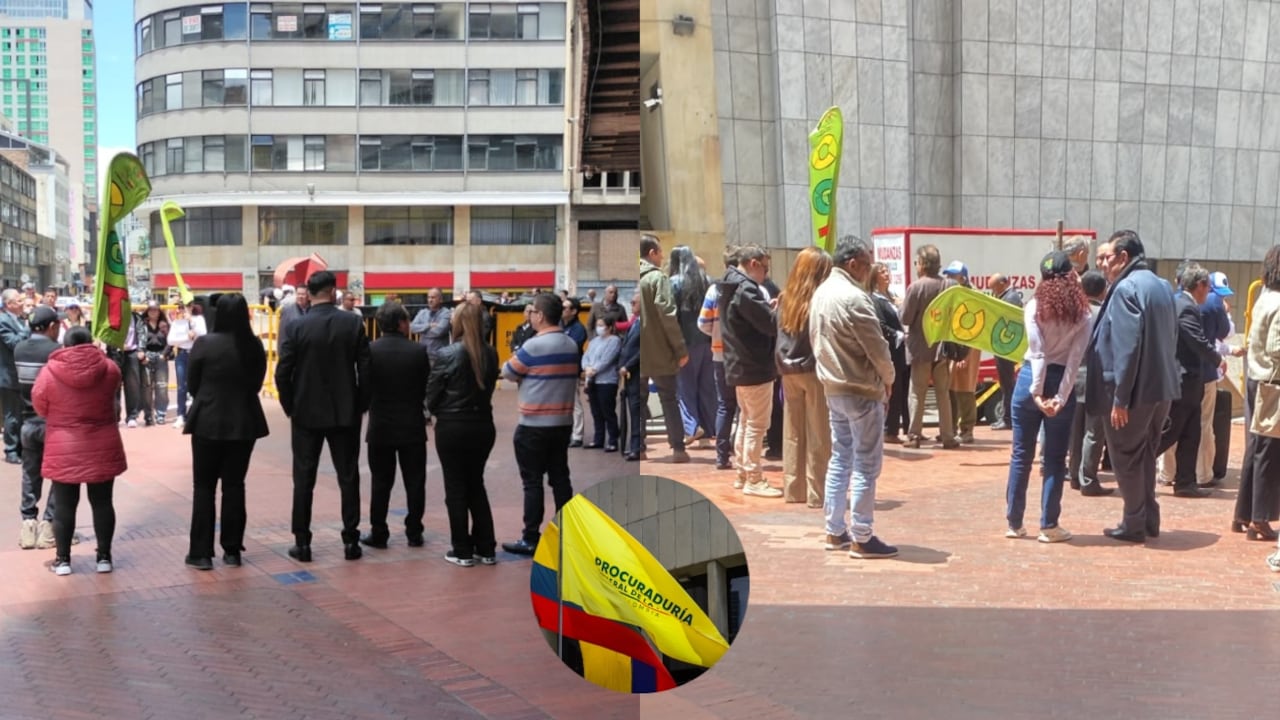 Los servidores públicos se citaron a las 12:00 p.m. para rechazar la ola de despidos que se viene dando al interior de la entidad.