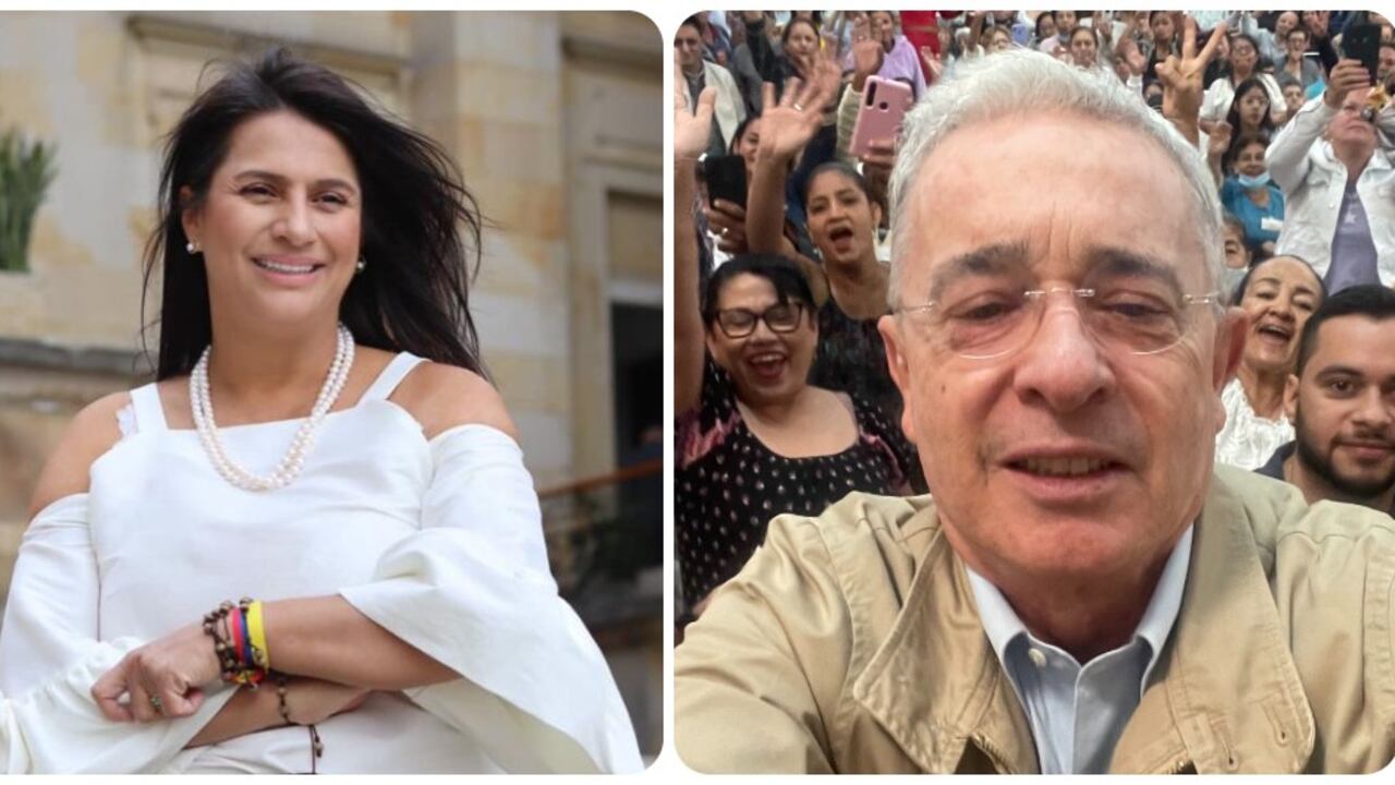 Paola Holguín y Álvaro Uribe.