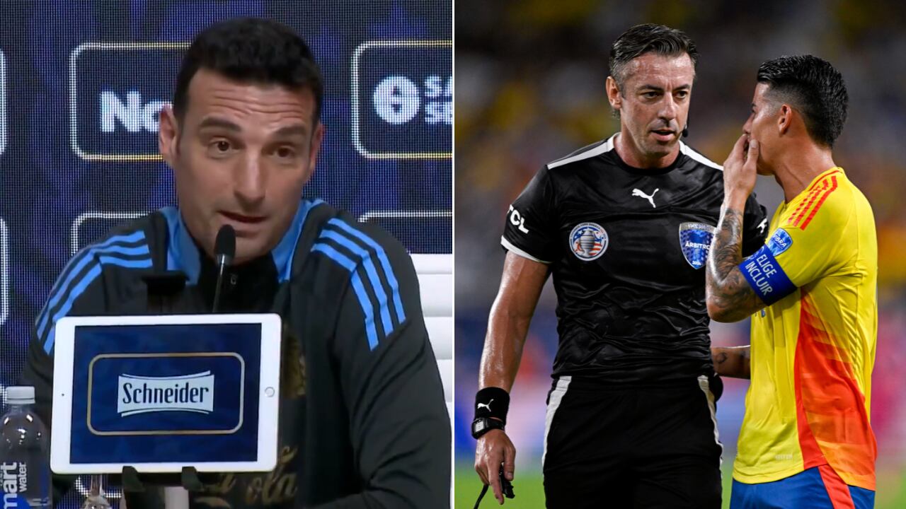 Scaloni hizo referencia al arbitraje de la final en Copa América ante Colombia