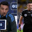 Scaloni hizo referencia al arbitraje de la final en Copa América ante Colombia