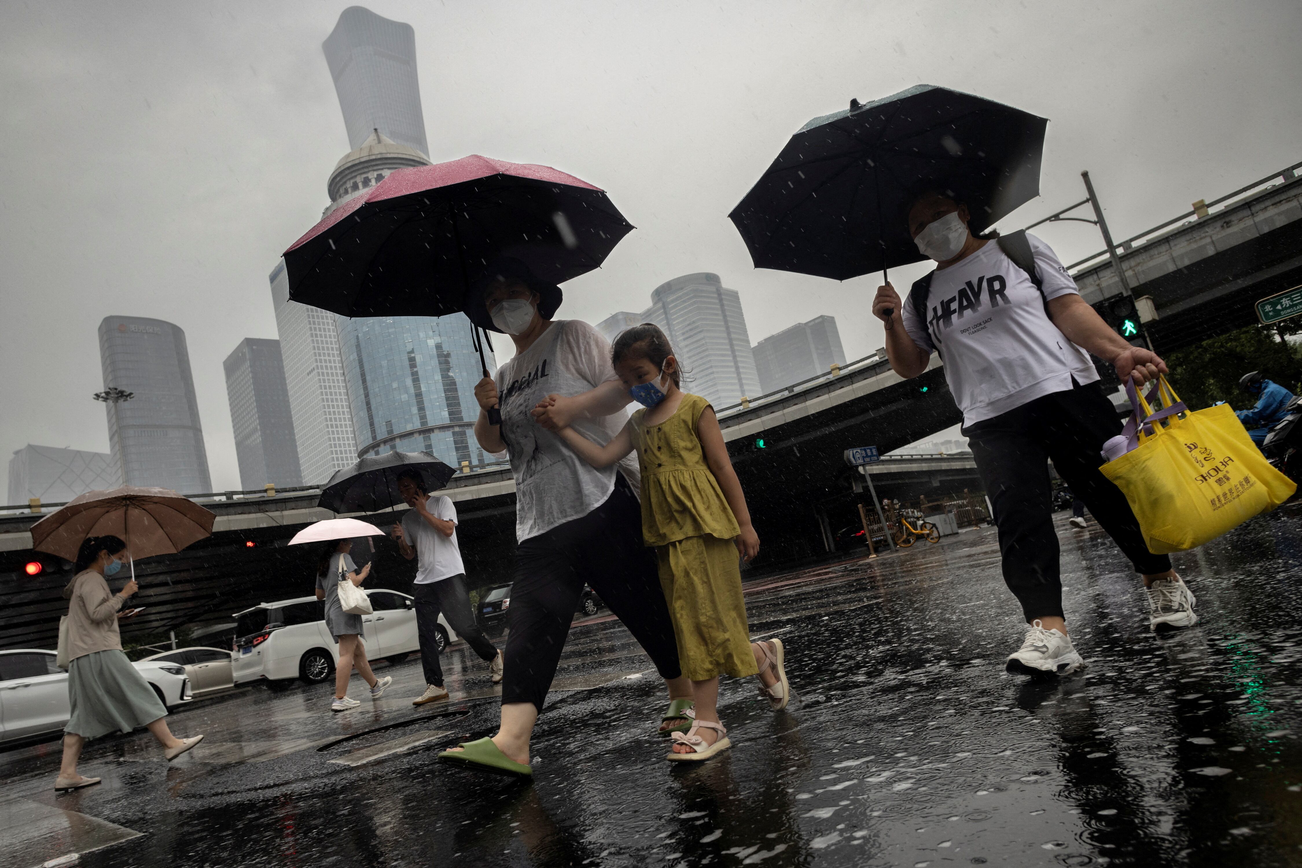 Las lluvias han incrementado en Beijing, China