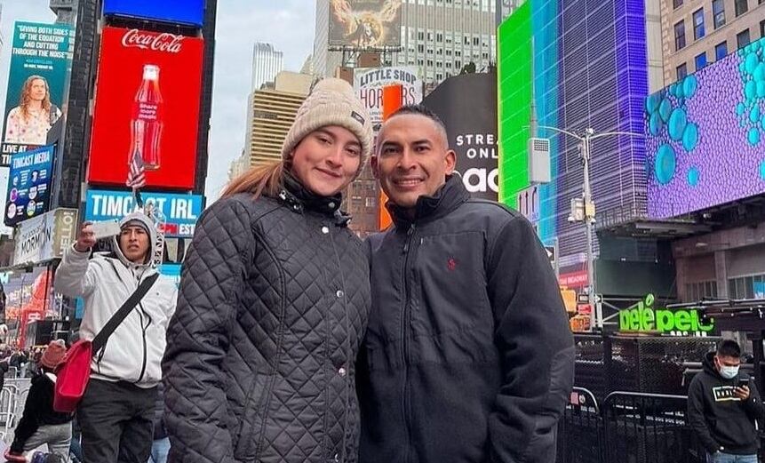 Daniela y Jimmy viajaron a Estados Unidos hace dos meses.