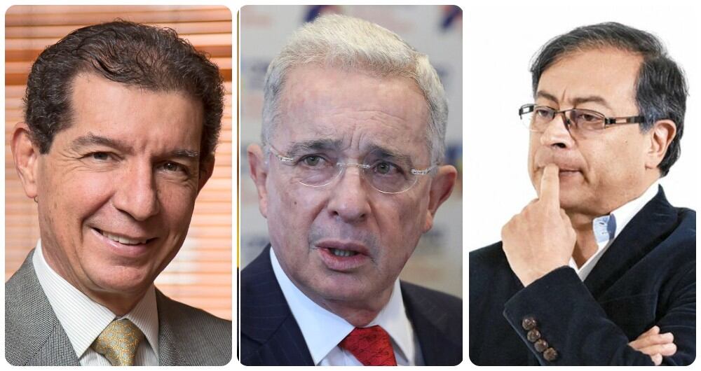 José Félix Lafaurie, Álvaro Uribe y Gustavo Petro.