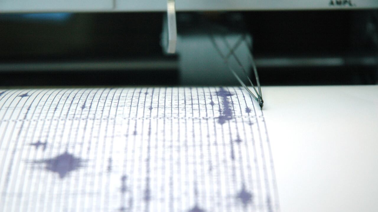 A seismograph records earthquake data on Mt. St. Helens in Washington State.