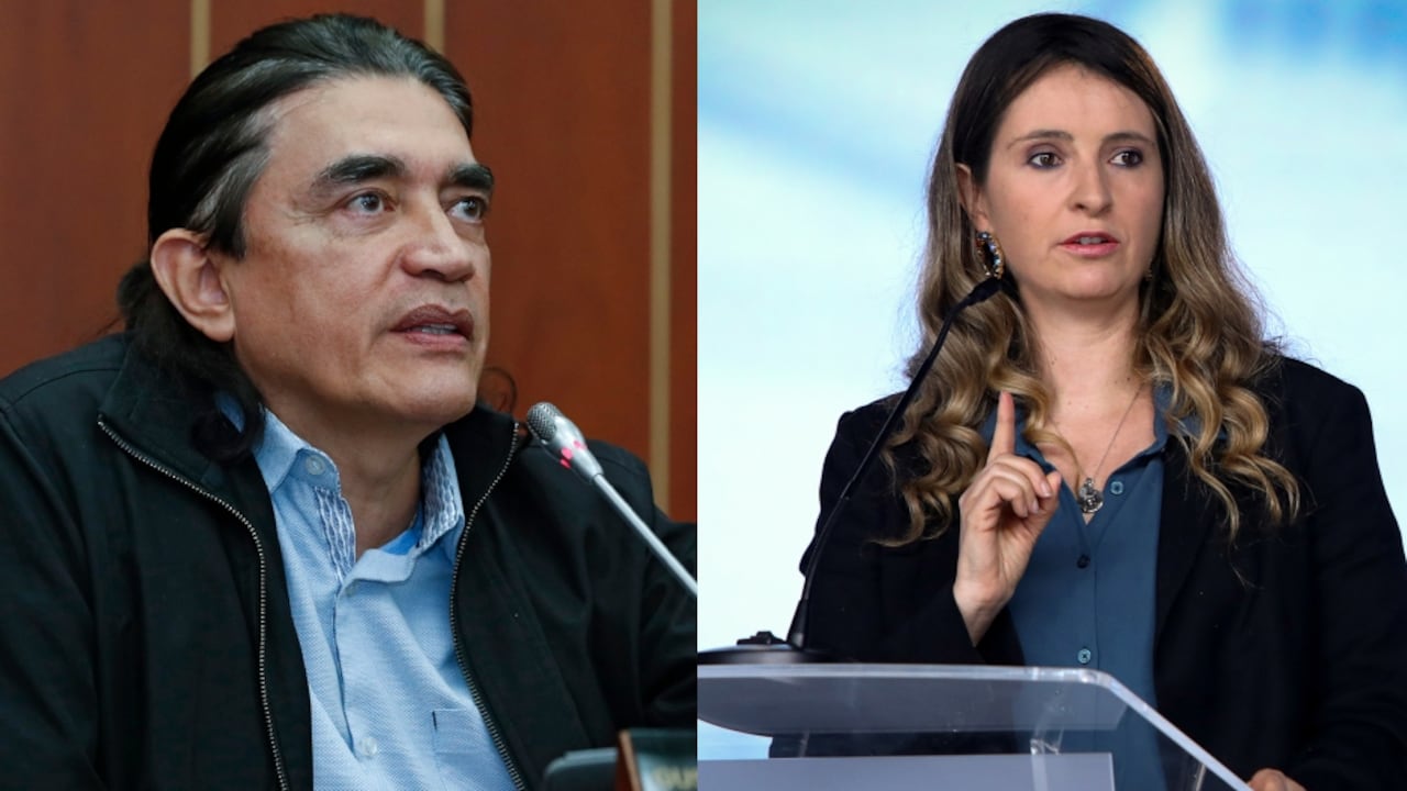 Los senadores Gustavo Bolívar y Paloma Valencia.