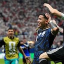 Enzo Fernández celebrando su gol ante Argentina.
