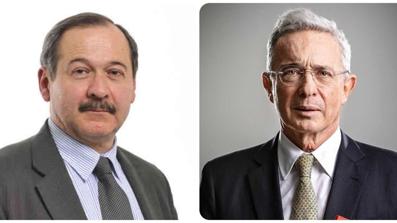 El presidente de la JEP, Eduardo Cifuentes, y el expresidente Álvaro Uribe.