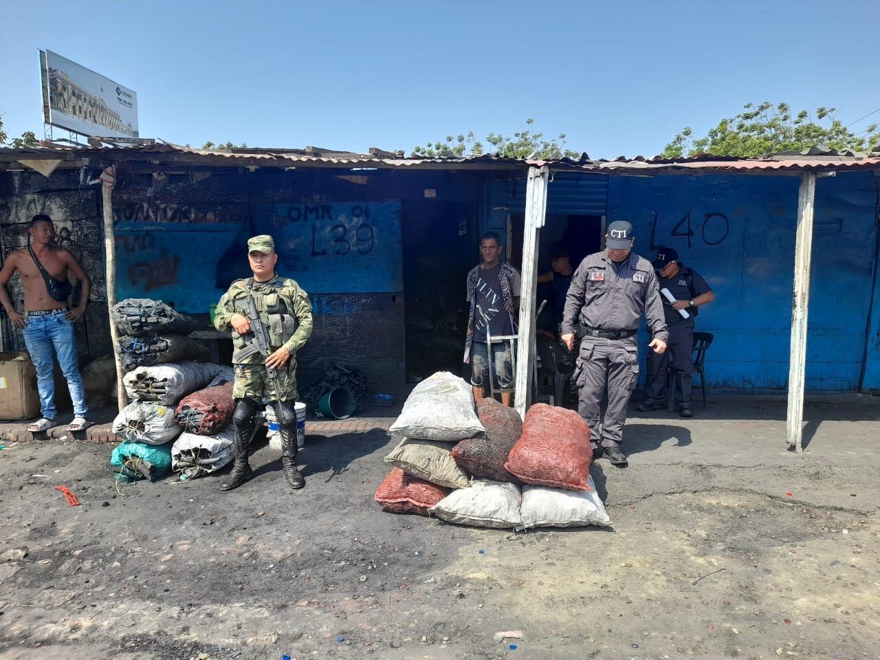 Sitio de comercialización en el Mercado de Barranquilla.