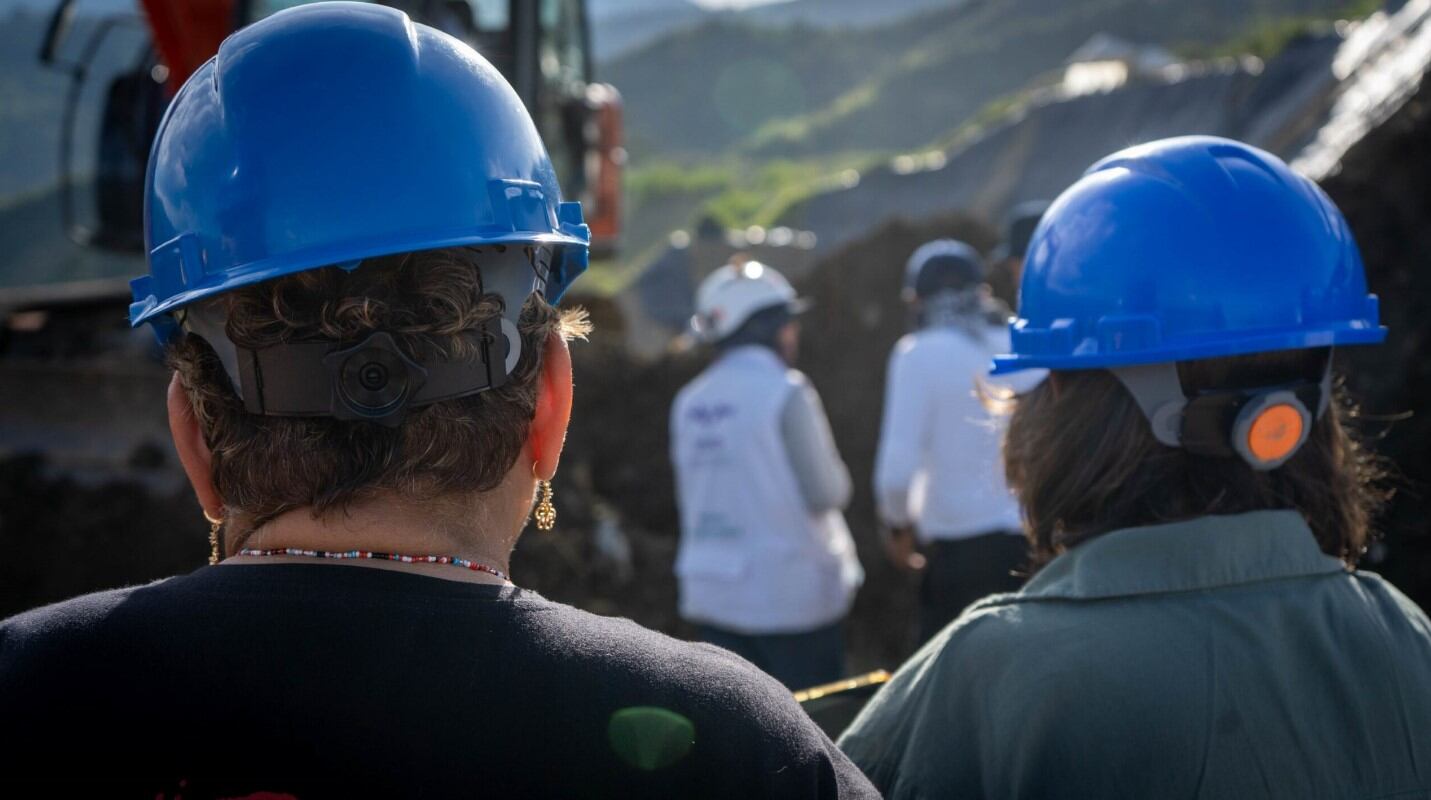 Inspección de la JEP en el sector de La Escombrera, en Medellín.