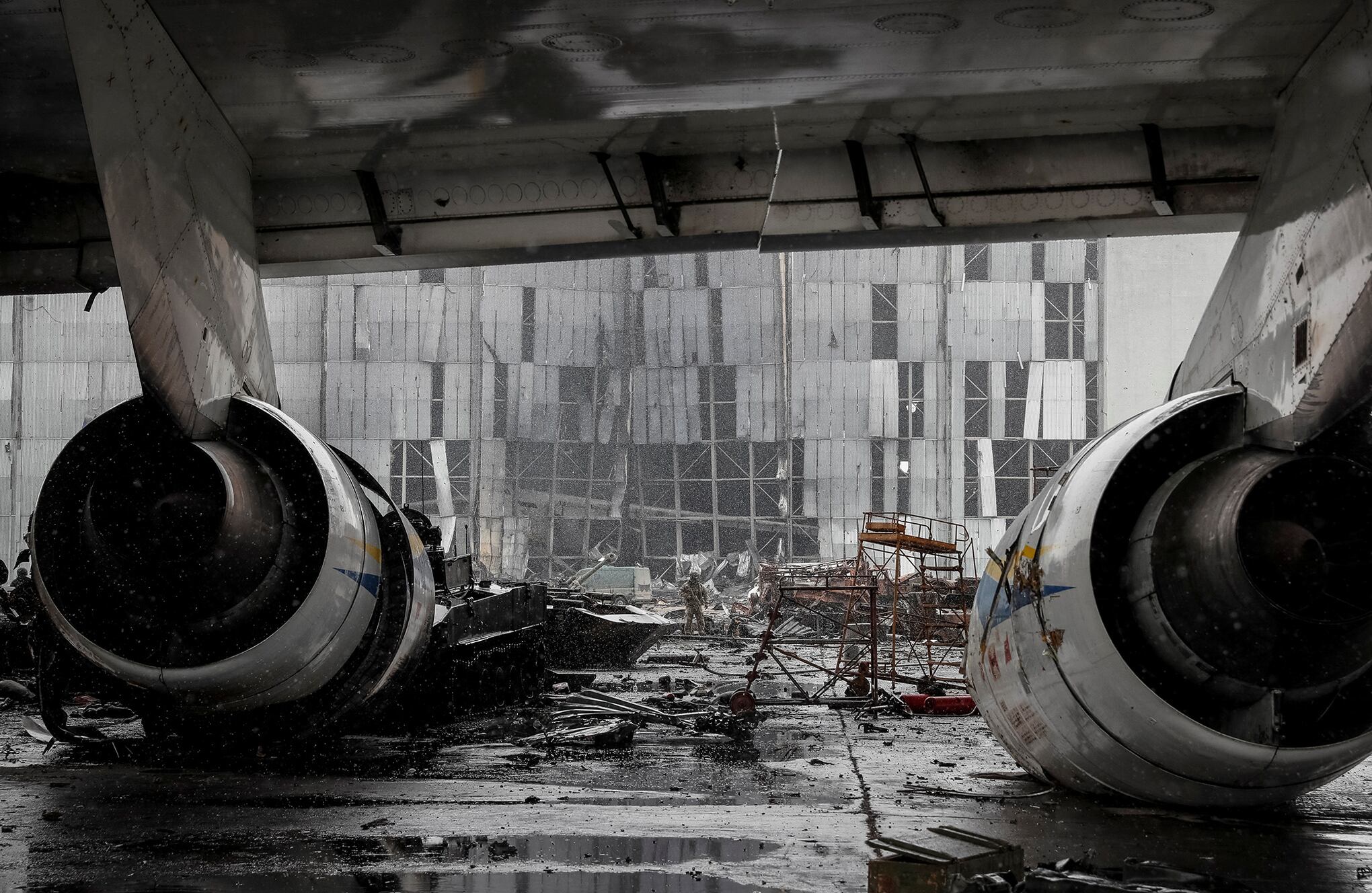 asi quedo el avión de carga Antonov An-225