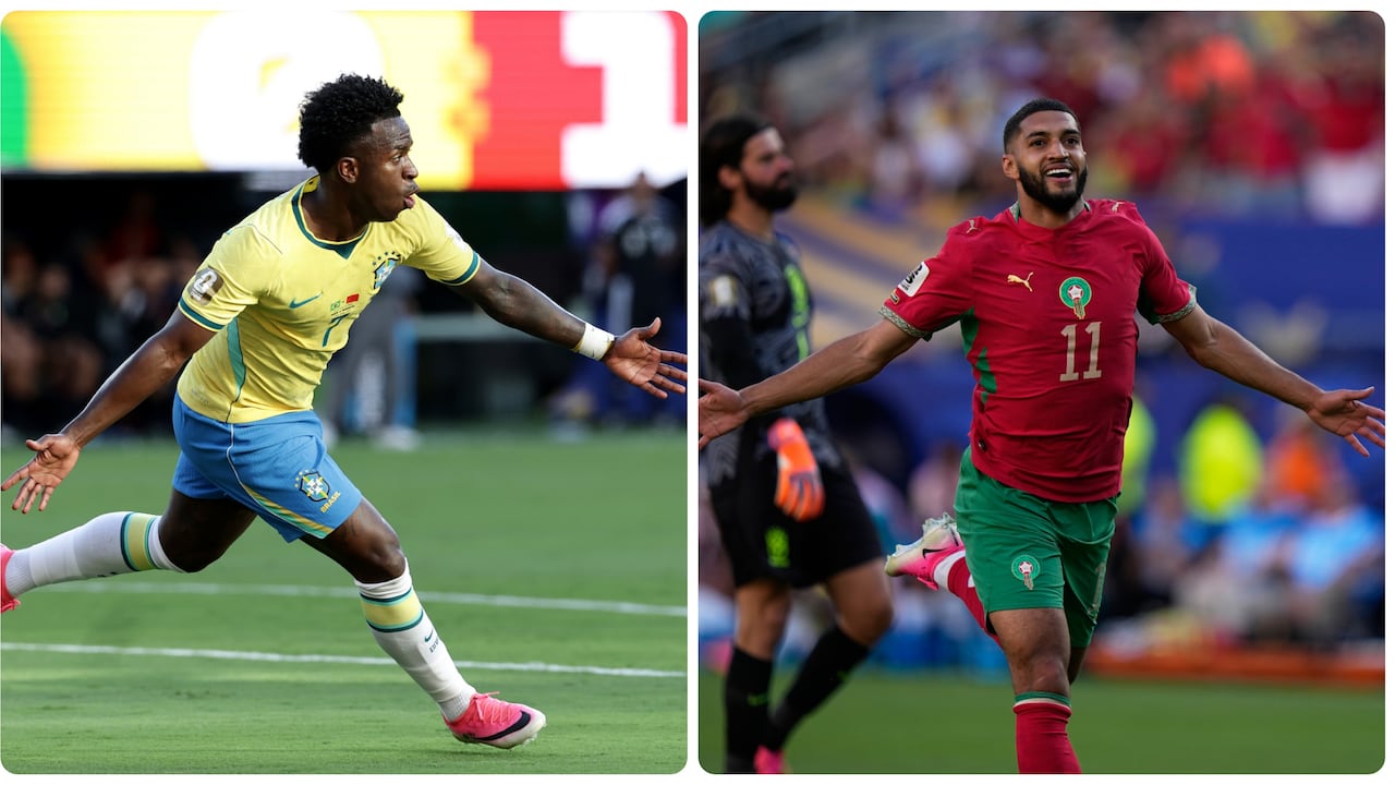 Ismael Saibari y Vinícius Jr. anotaron en el encuentro entre Brasil y Marruecos.