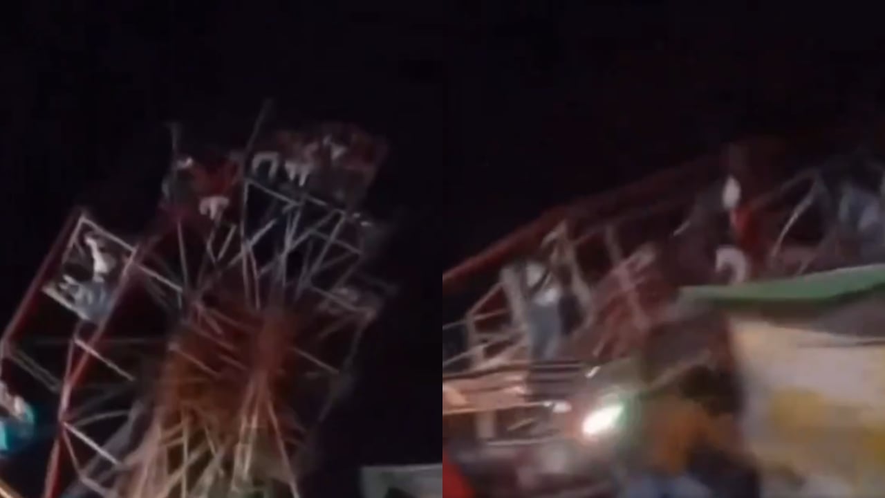 Rueda de la fortuna colapsa en India