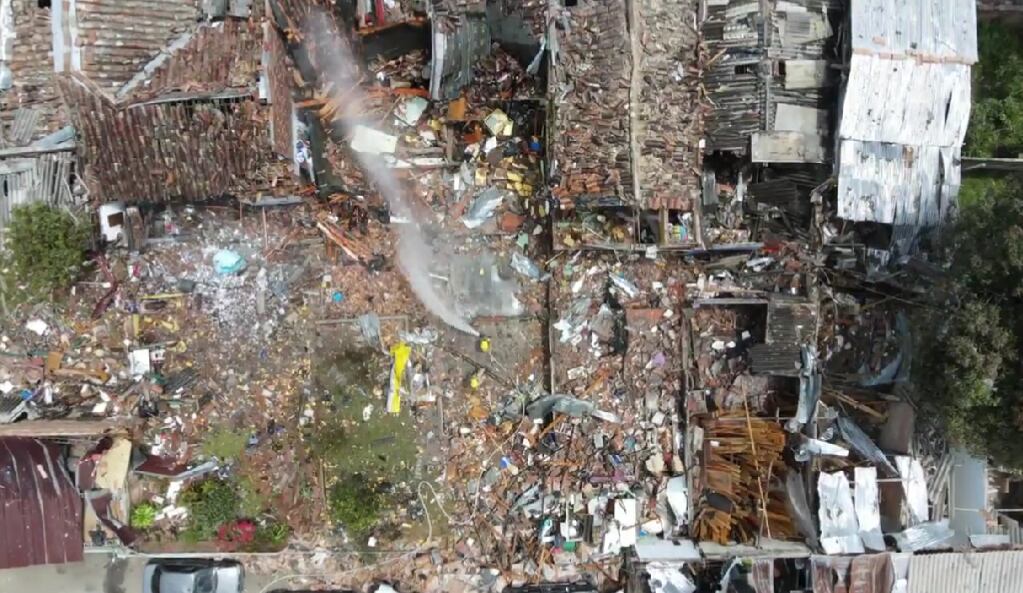 Cinco viviendas quedaron destruidas.