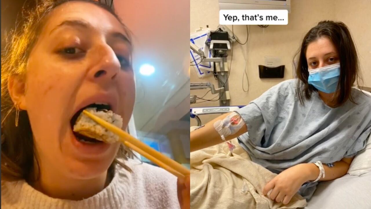 Luego de comer todo lo que puedo en un buffet abierto, la joven estadounidense fue hospitalizada de urgencia sufrir fuertes dolores de estómago